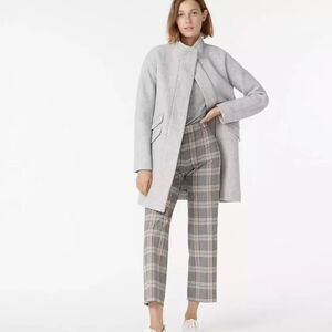 J. Crew Light Gray Stadium Cloth Wool Cocoon Coat - 22